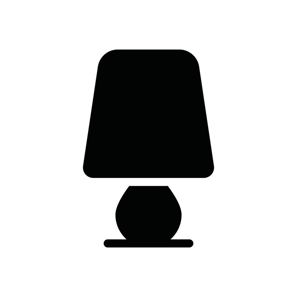 Table Lamp Vector Icon Solid EPS 10 file