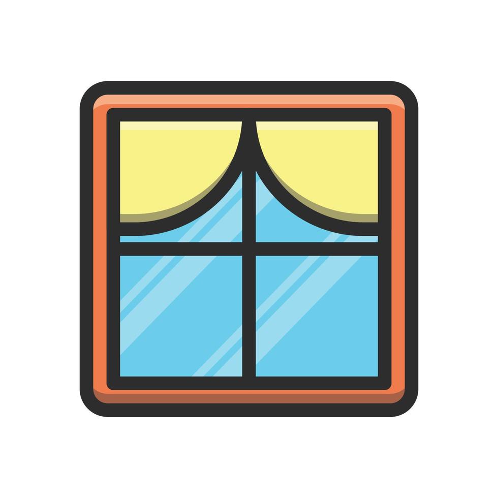 icono de vector de ventana lleno de contorno eps 10 archivo