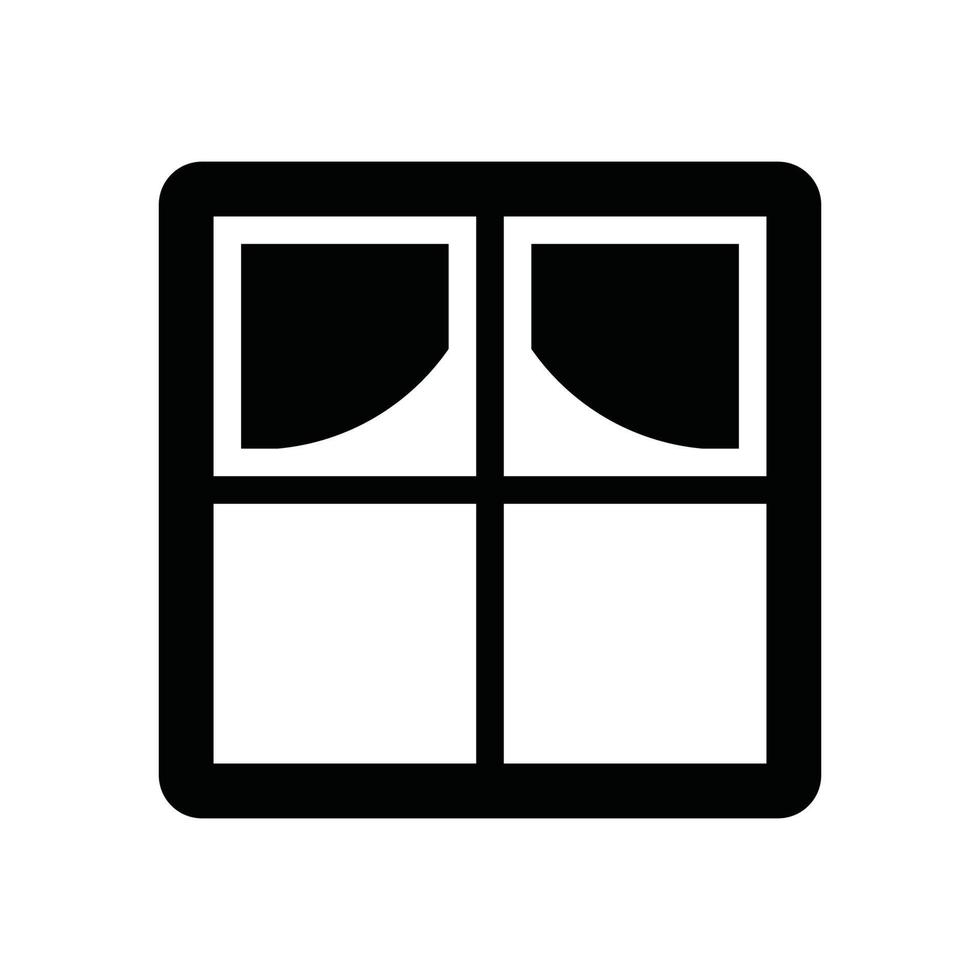 Window Vector Icon Solid EPS 10 file
