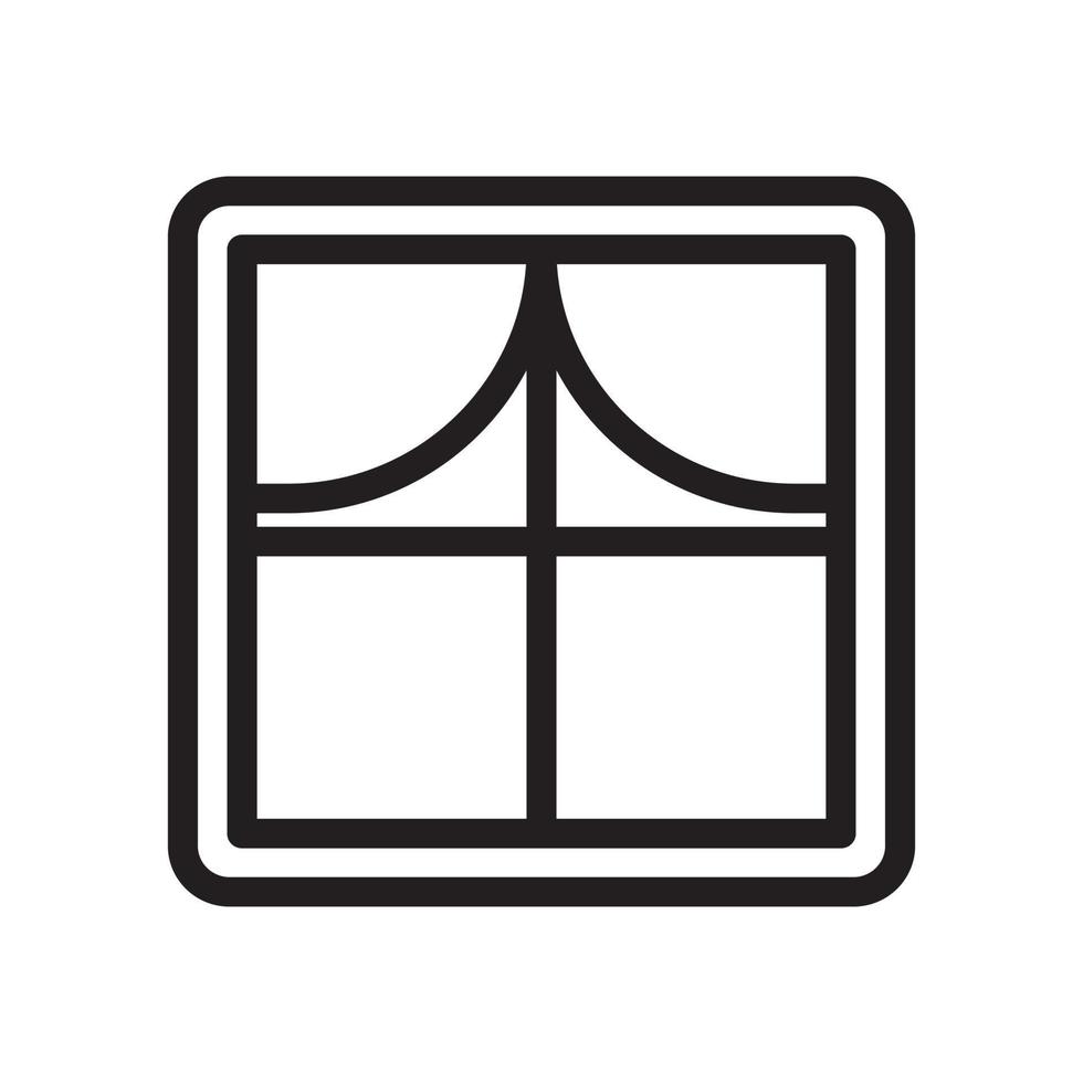 Window Vector Icon Line EPS 10 file