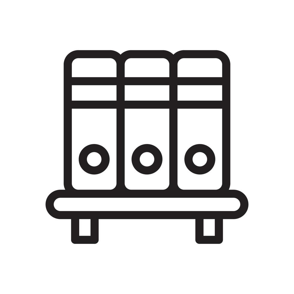 Bookshelf Vector Icon Line EPS 10 file