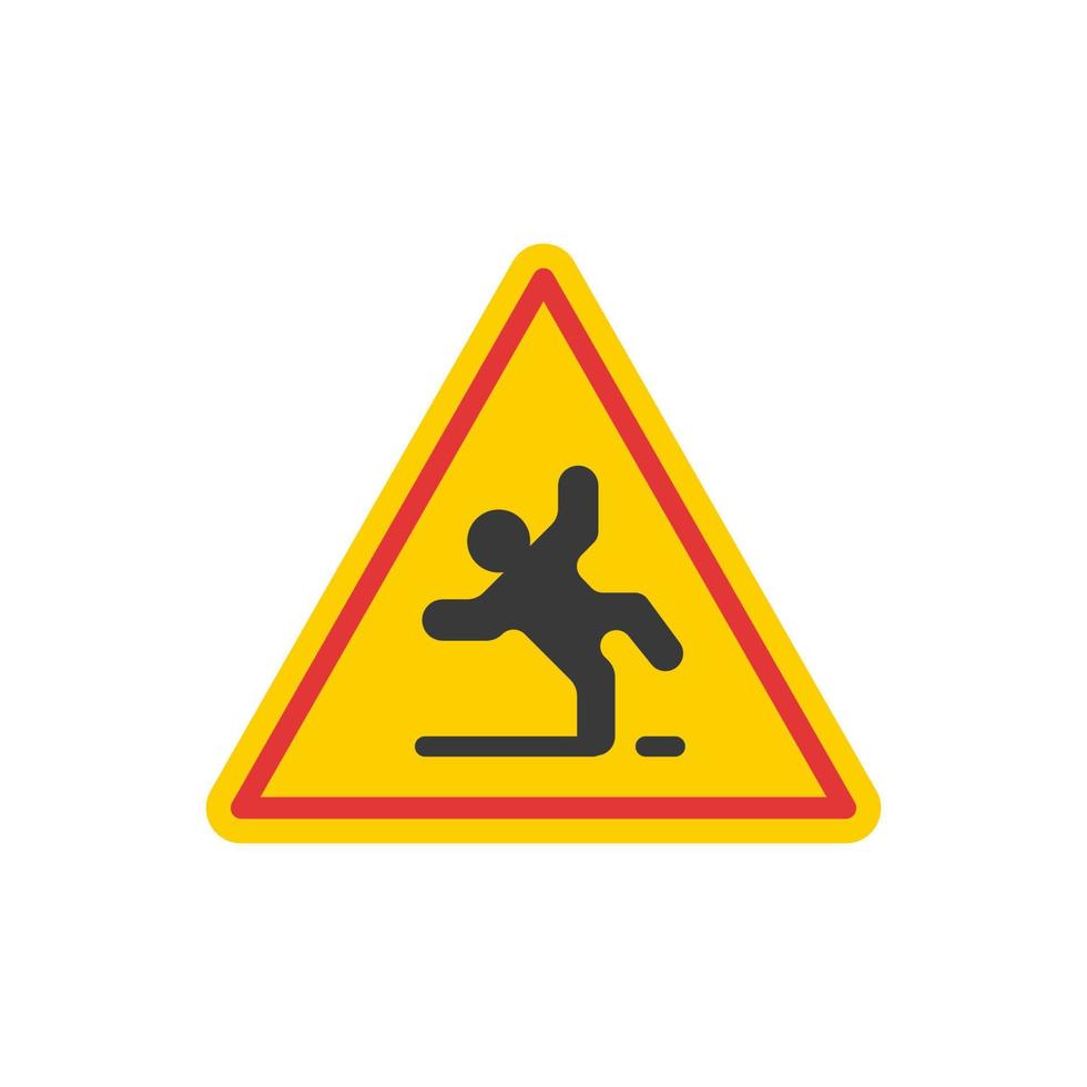 caution wet floor icon vector illustration design