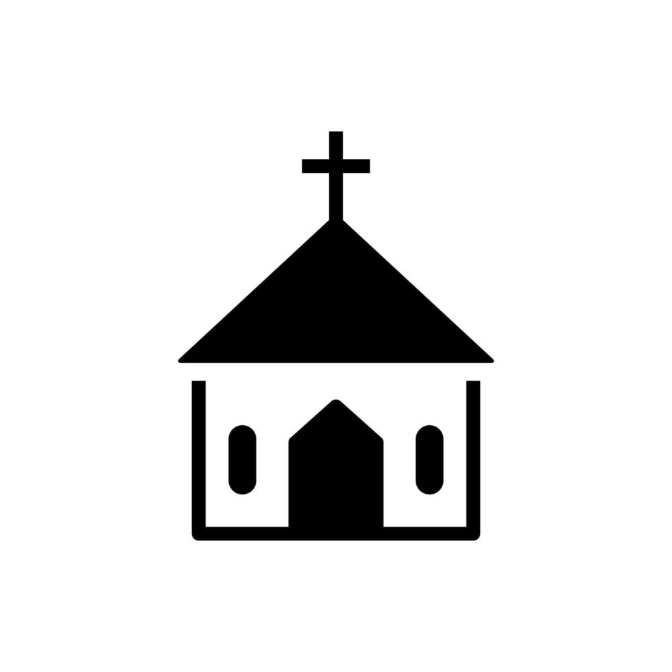 plantilla de vector de icono de iglesia