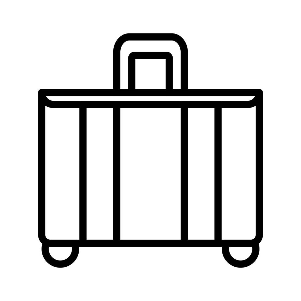 Suitcase icon line isolated on white background. Black flat thin icon on modern outline style. Linear symbol and editable stroke. Simple and pixel perfect stroke vector illustration