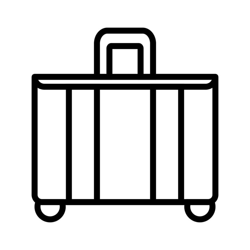 Suitcase icon line isolated on white background. Black flat thin icon on modern outline style. Linear symbol and editable stroke. Simple and pixel perfect stroke vector illustration