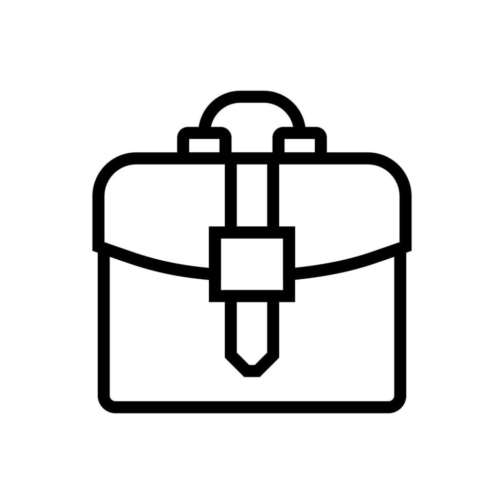 Business briefcase icon line isolated on white background. Black flat thin icon on modern outline style. Linear symbol and editable stroke. Simple and pixel perfect stroke vector illustration