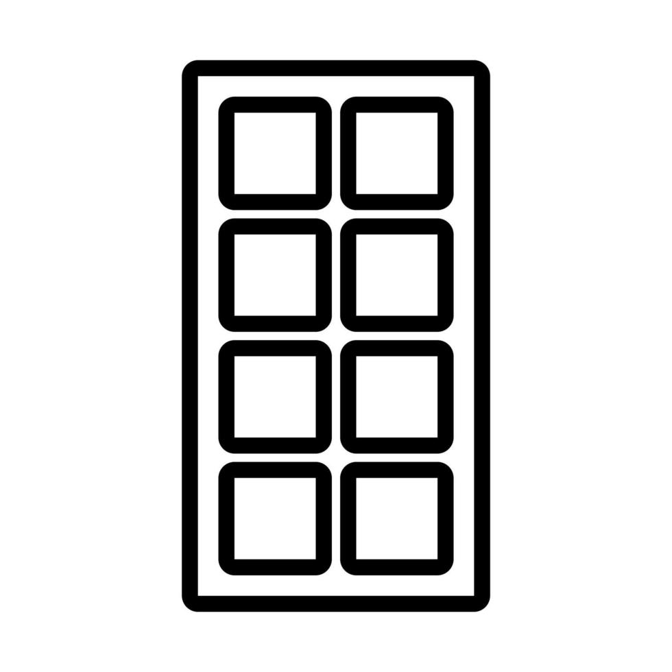 Chocolate icon line isolated on white background. Black flat thin icon on modern outline style. Linear symbol and editable stroke. Simple and pixel perfect stroke vector illustration