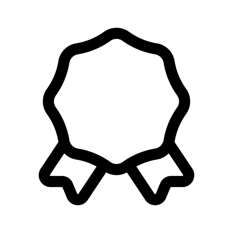 Badge icon line isolated on white background. Black flat thin icon on modern outline style. Linear symbol and editable stroke. Simple and pixel perfect stroke vector illustration.