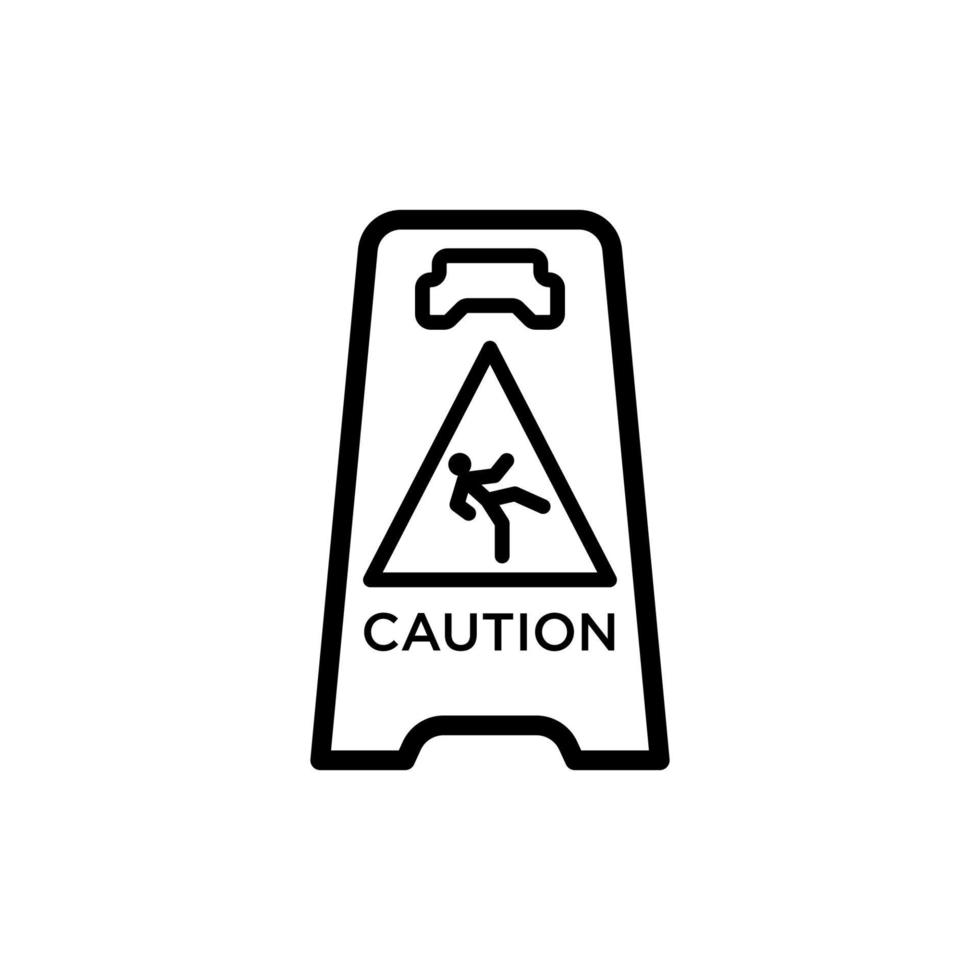 caution wet floor icon vector illustration design