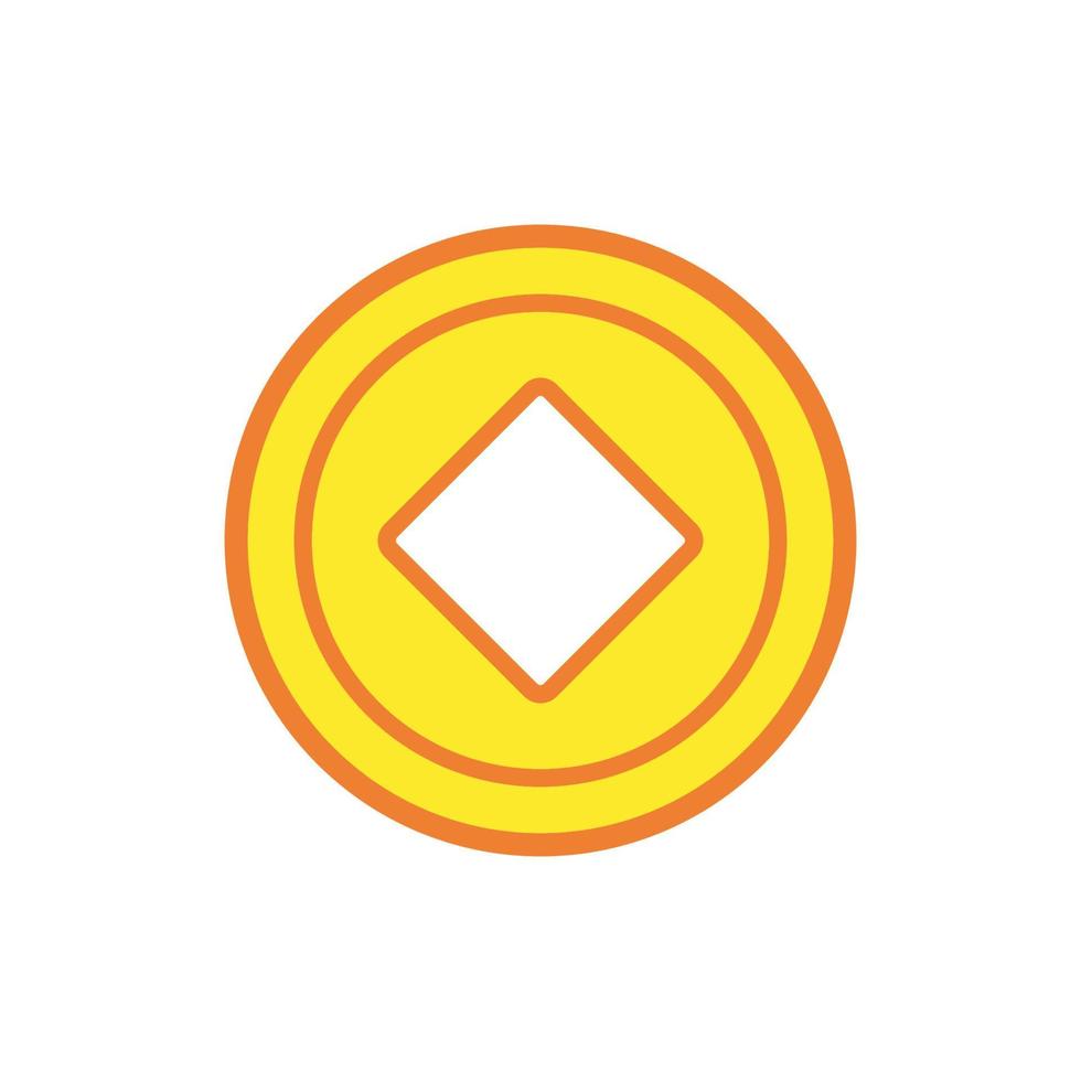 china coins icon design vector template
