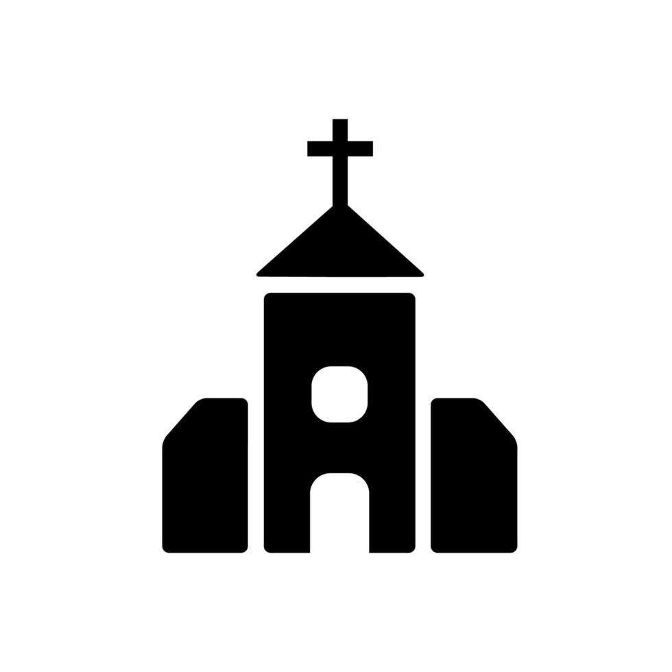 plantilla de vector de icono de iglesia