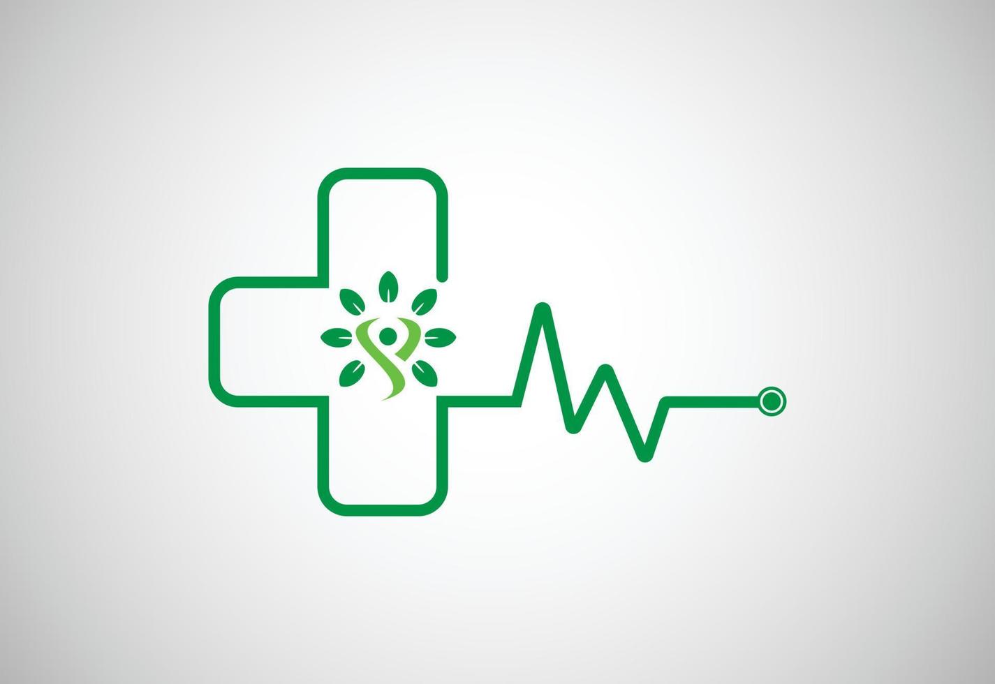 plantilla de diseño del logotipo del centro médico y de atención de la salud. ilustrador vectorial vector