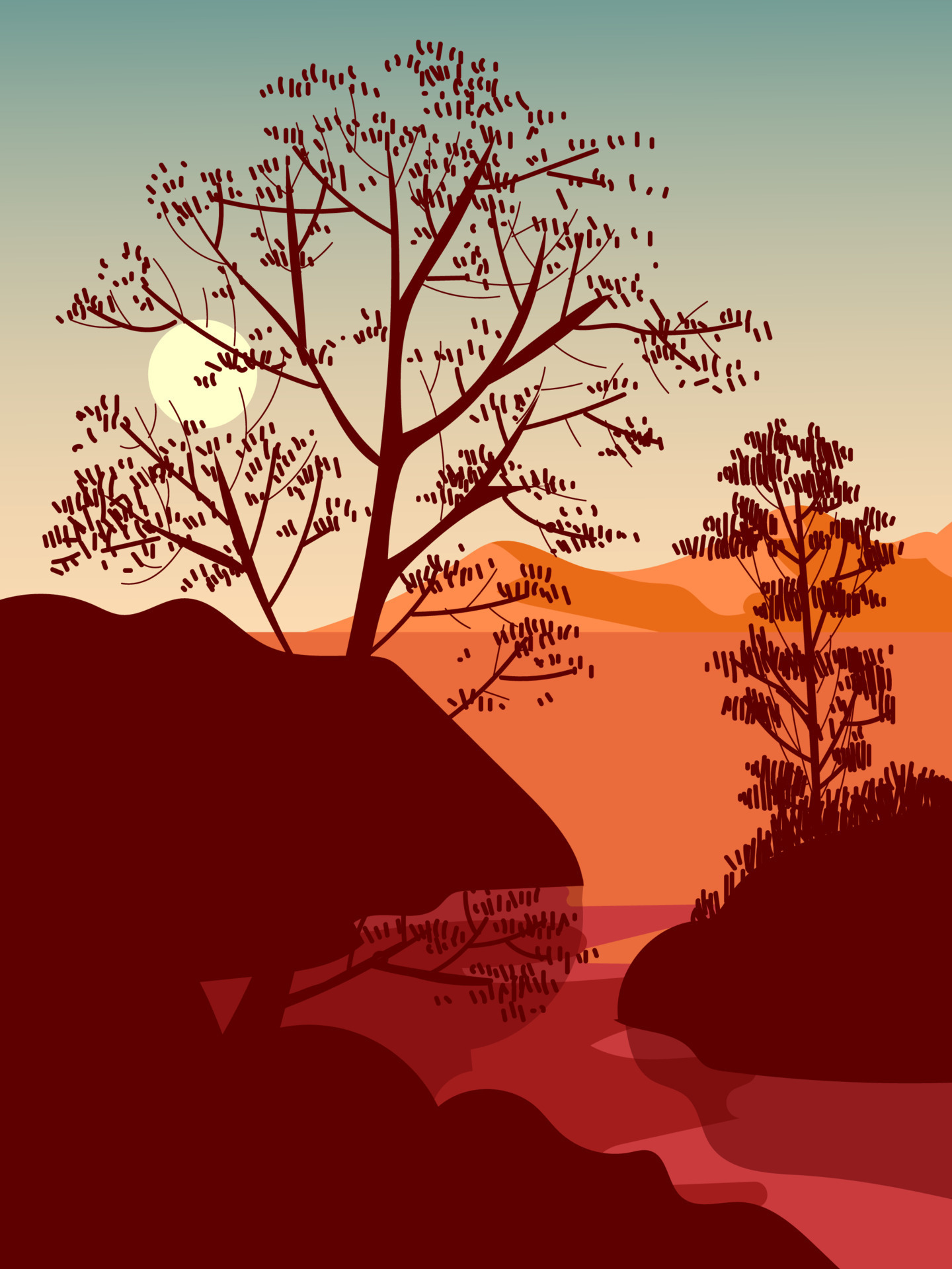 Red Landscape Vector Art, Icons, and Graphics for Free Download