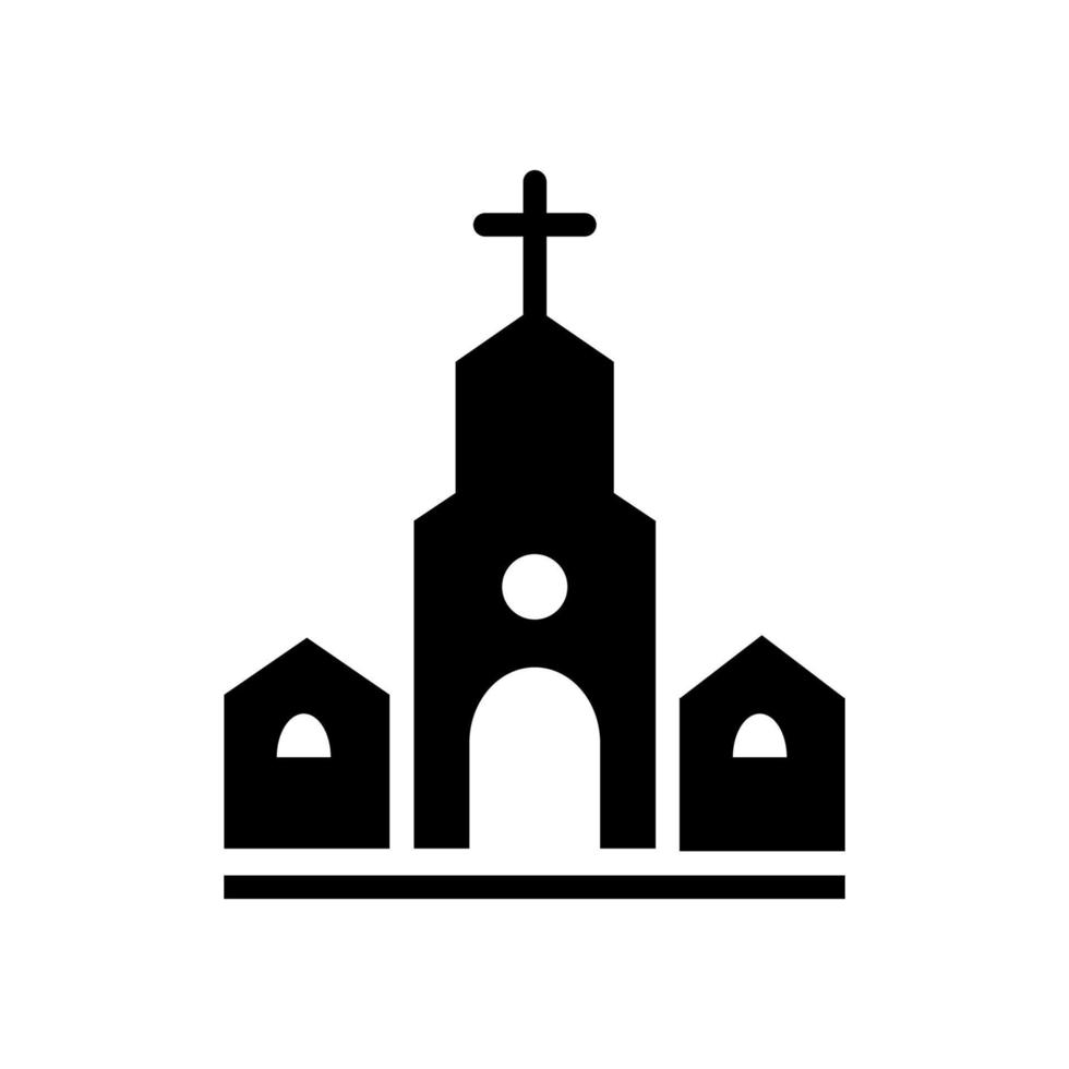 plantilla de vector de icono de iglesia