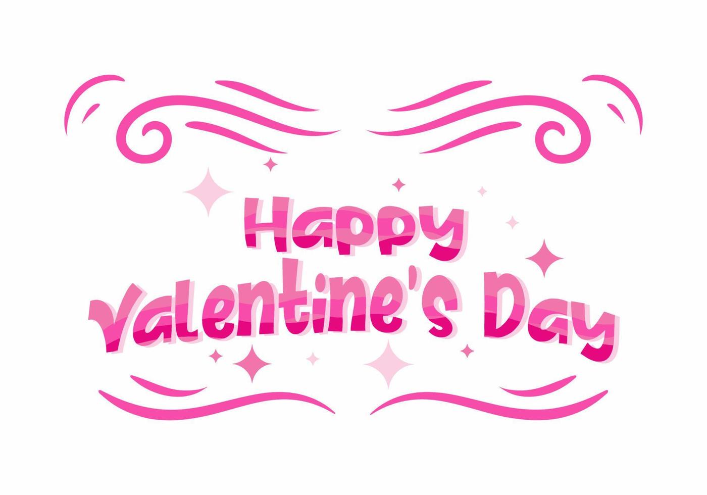 Pink color design of a valentines banner vector