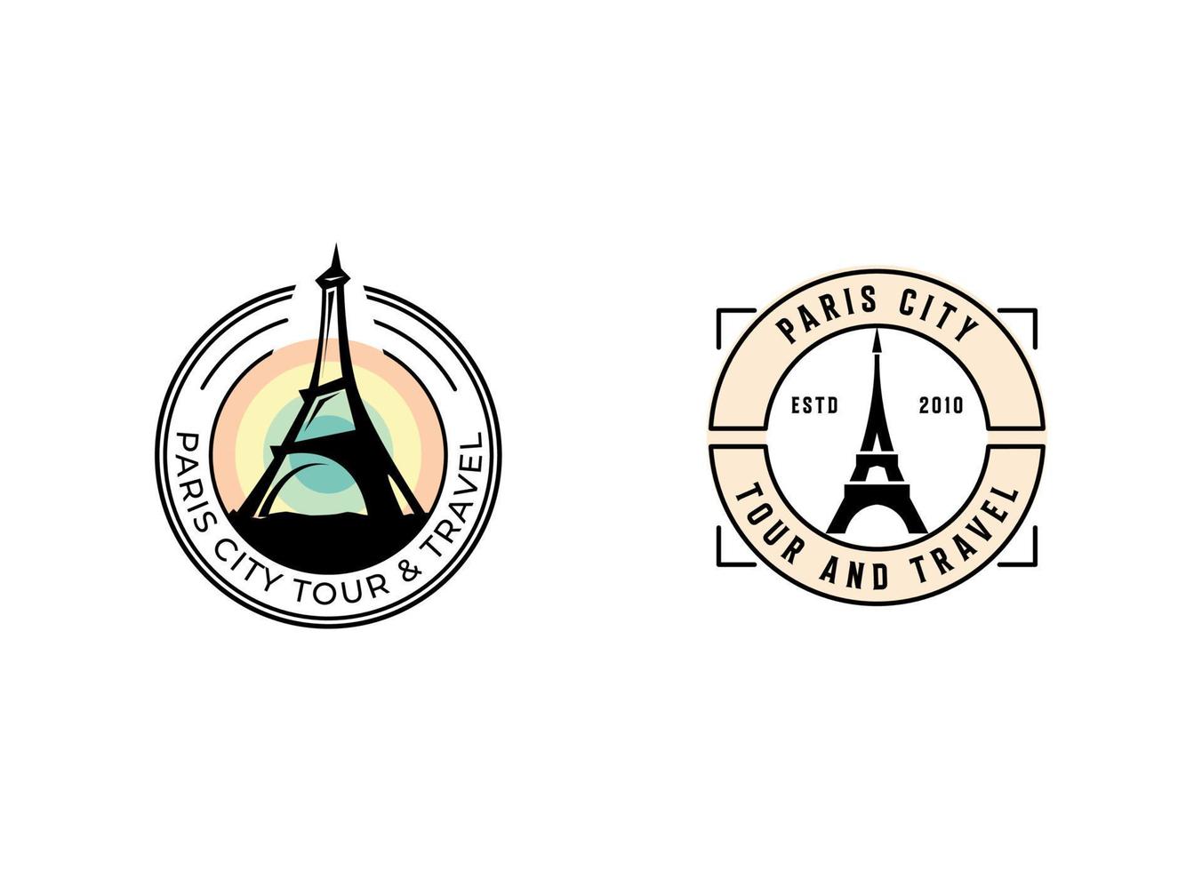 diseño de vector de punto de referencia de viaje de torre eiffel de parís.