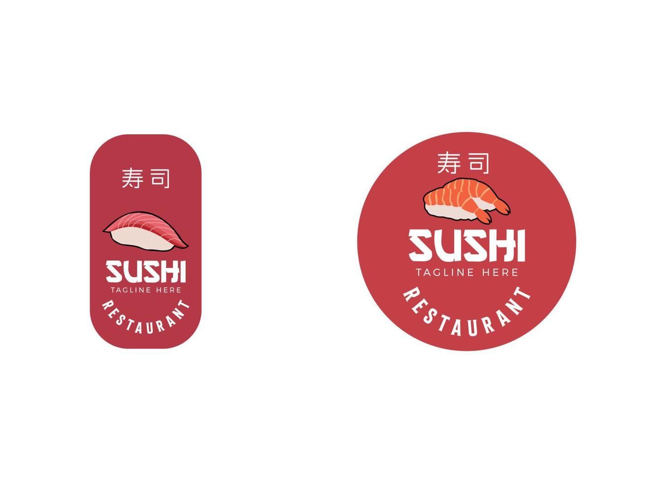 plantilla de logotipo de sushi. cocina tradicional japonesa vector