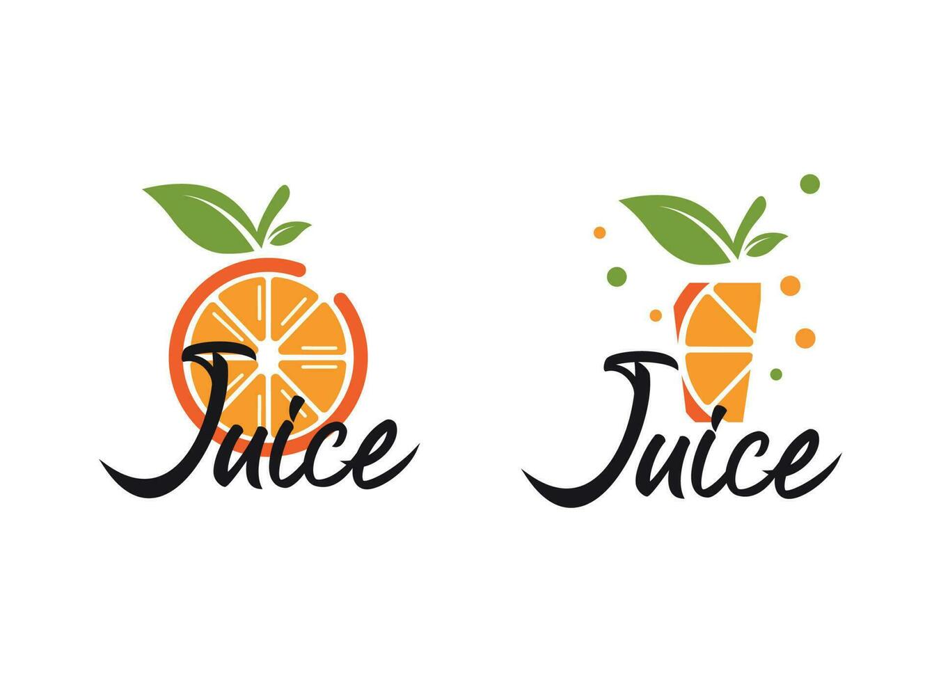 logo de jugo fresco vector