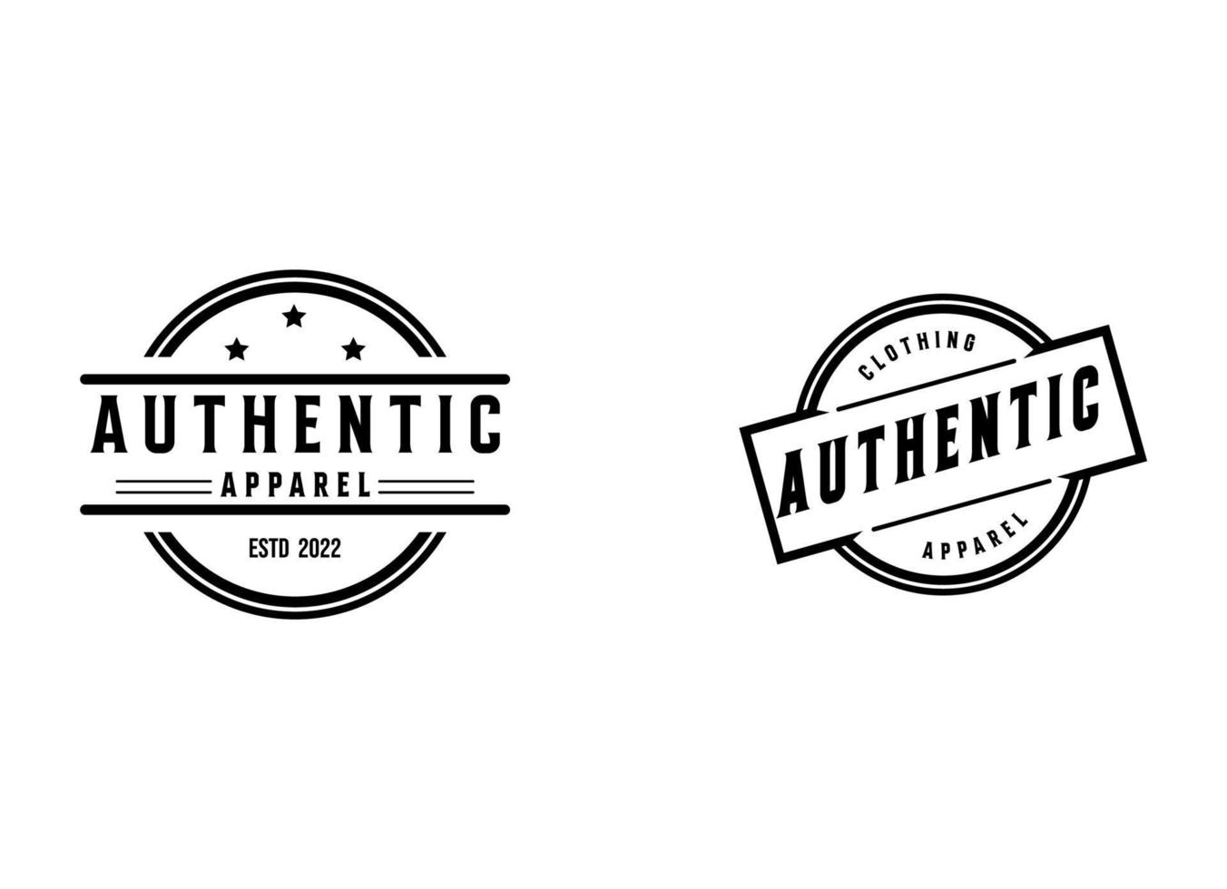 Classic Vintage Retro Label Badge logo design for cloth apparel vector