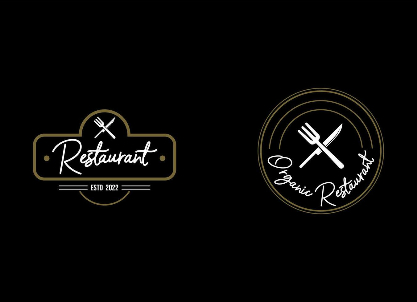 plantillas de logotipos con elementos monogramados y adornos florecientes para restaurantes vector