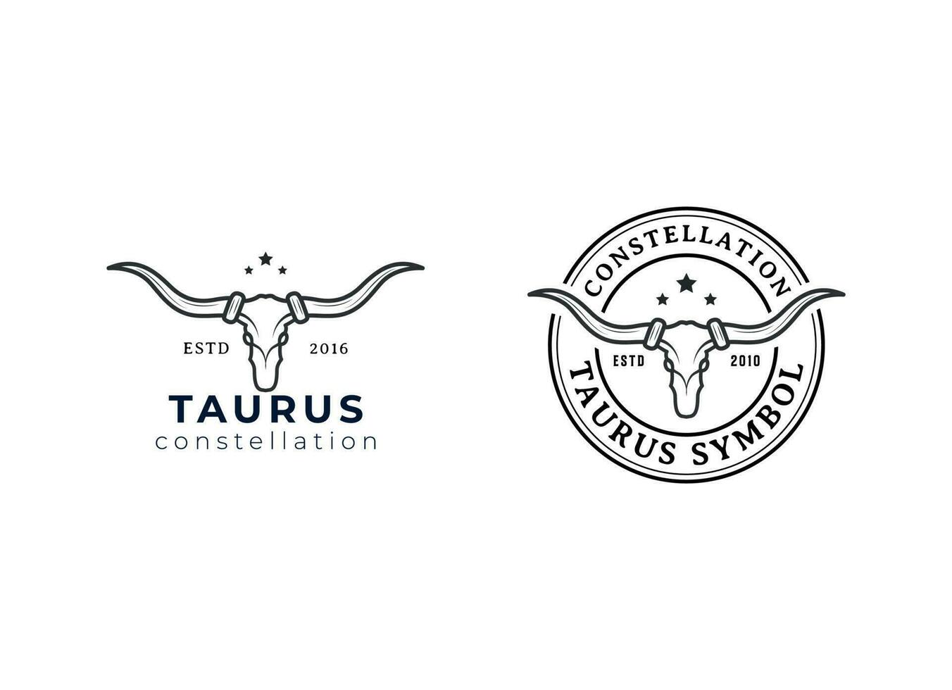 Bull Taurus Bison Buffalo Logo design vector template.