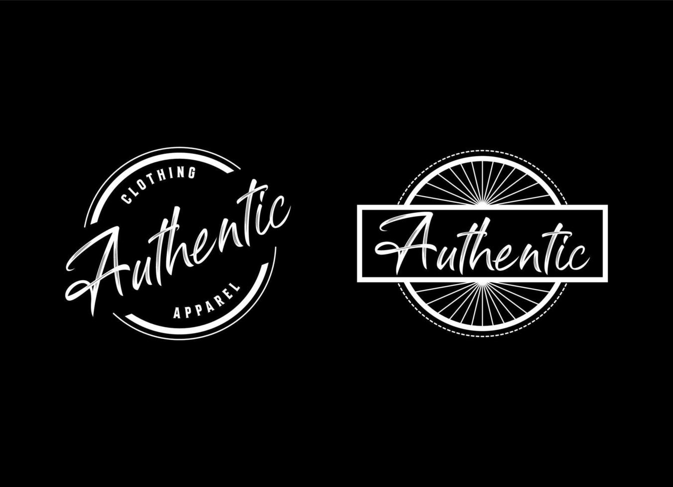 Classic Vintage Retro Label Badge logo design for cloth apparel vector