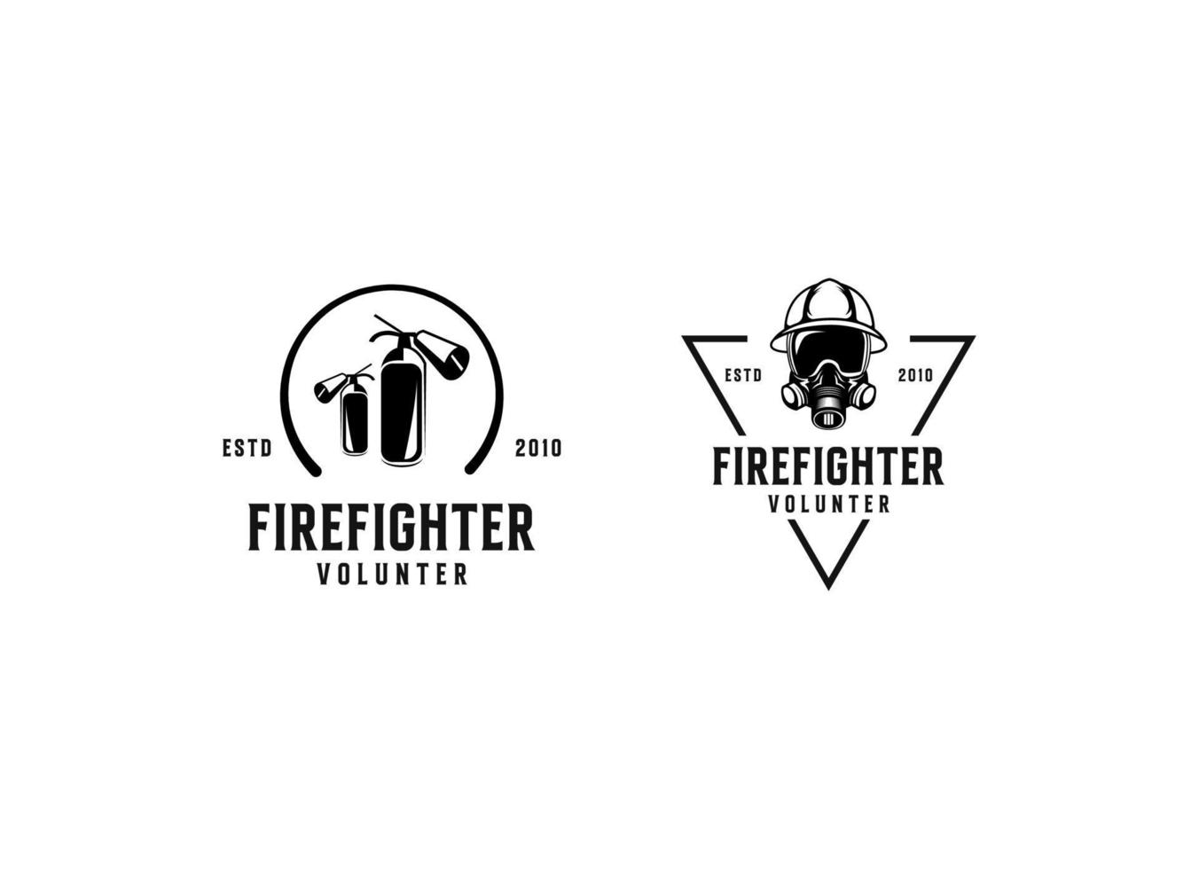 logotipos del departamento de bomberos, logotipo de estilo moderno y vintage vector