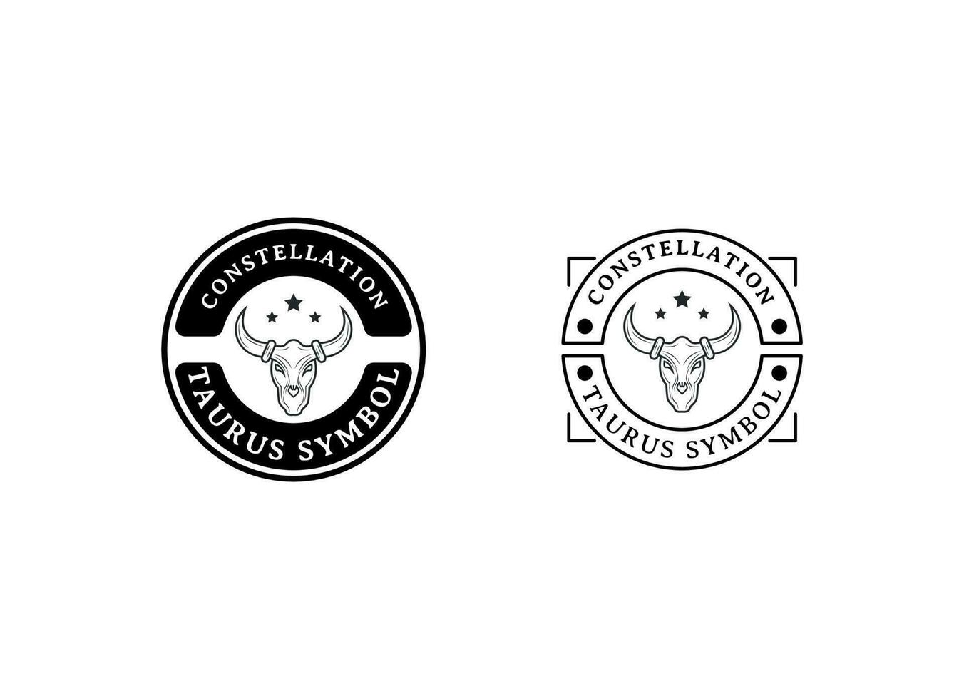 Bull Taurus Bison Buffalo Logo design vector template.