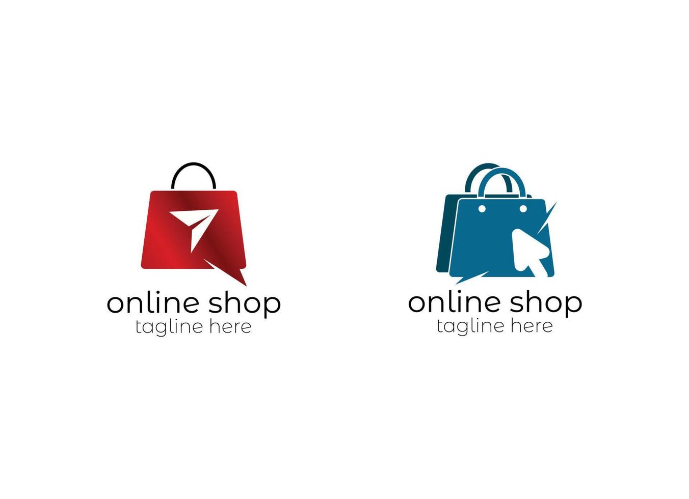 Online Shop Logo designs Template. vector