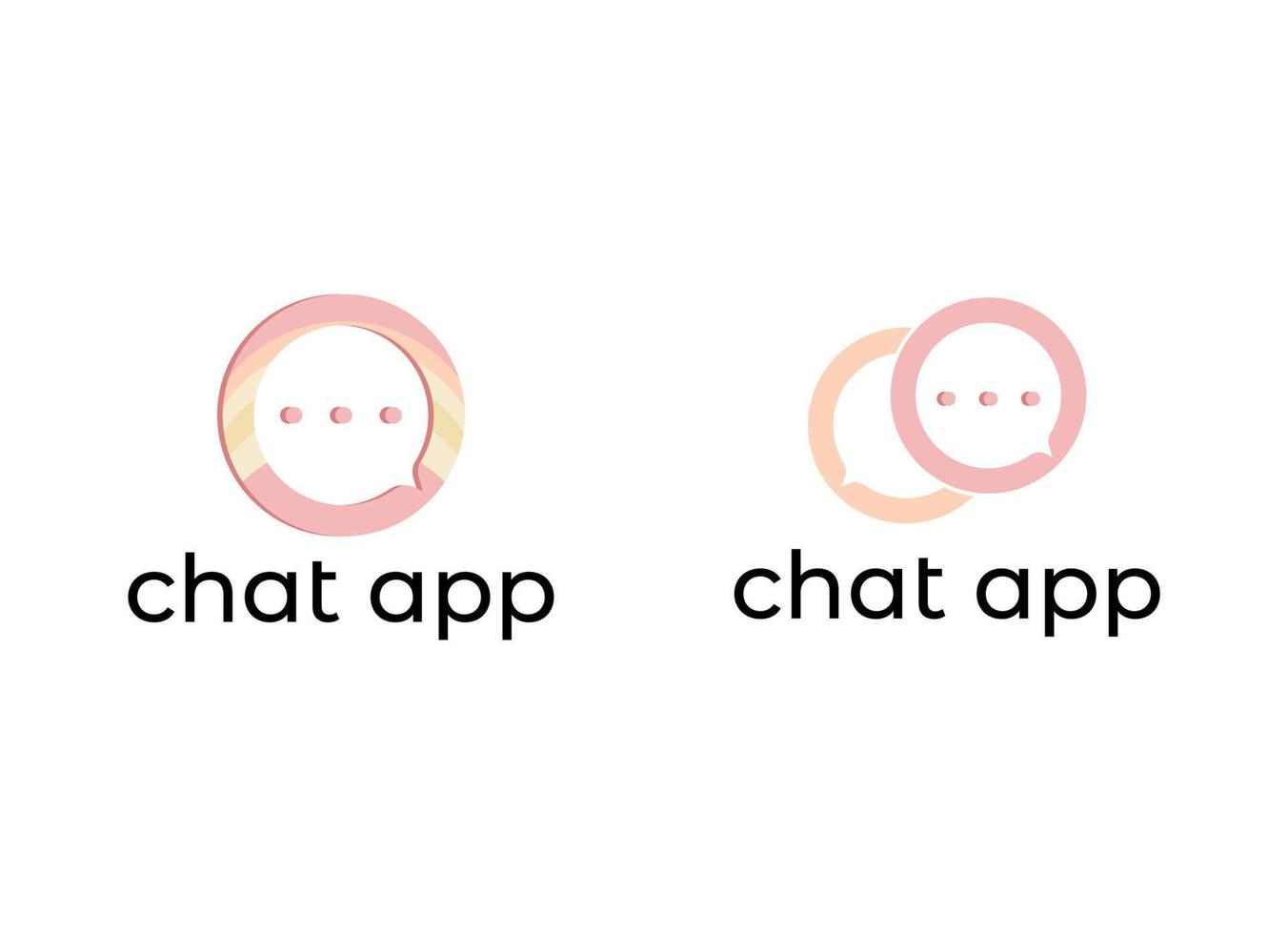 plantilla de diseño de logotipo de aplicación de chat vector