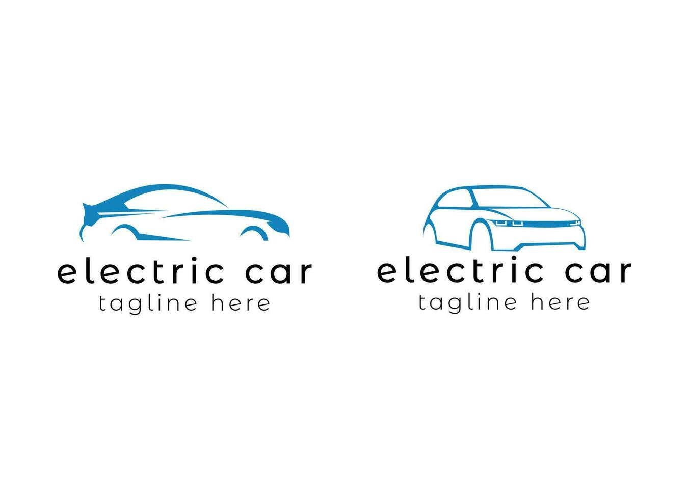 diseño de logotipo de coche eléctrico vector