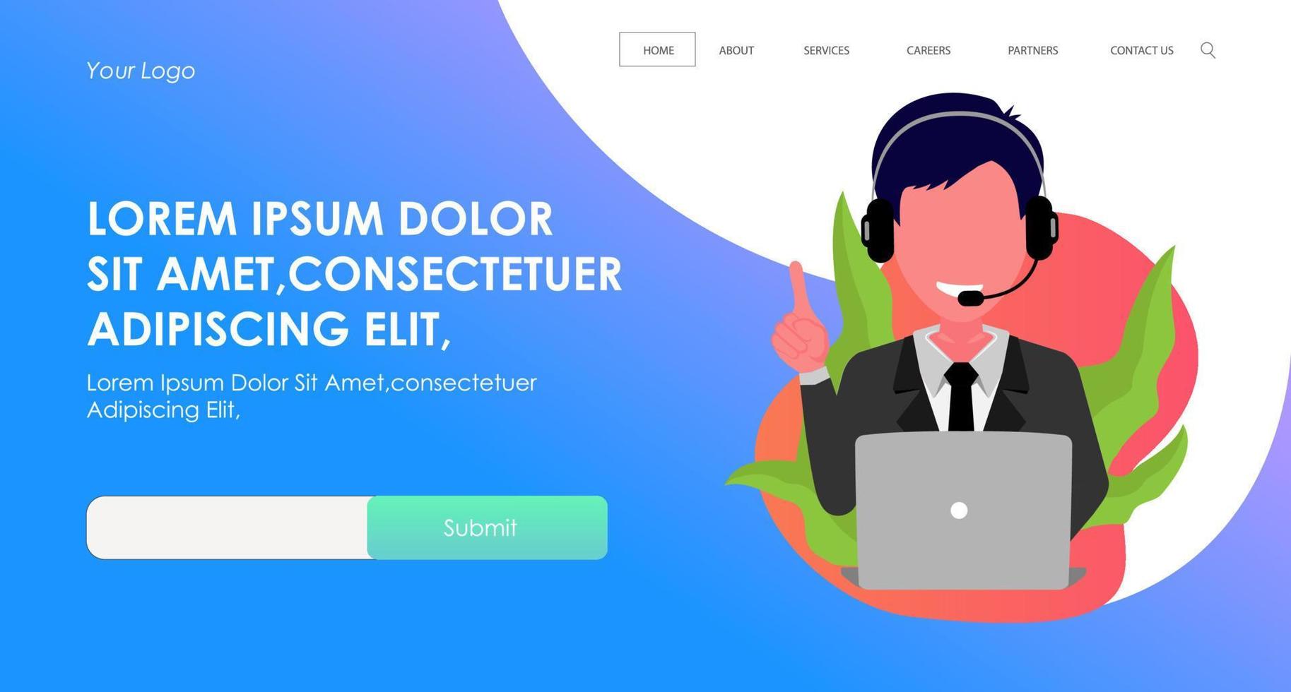 SEO optimization and email marketing or customer service strategies vector