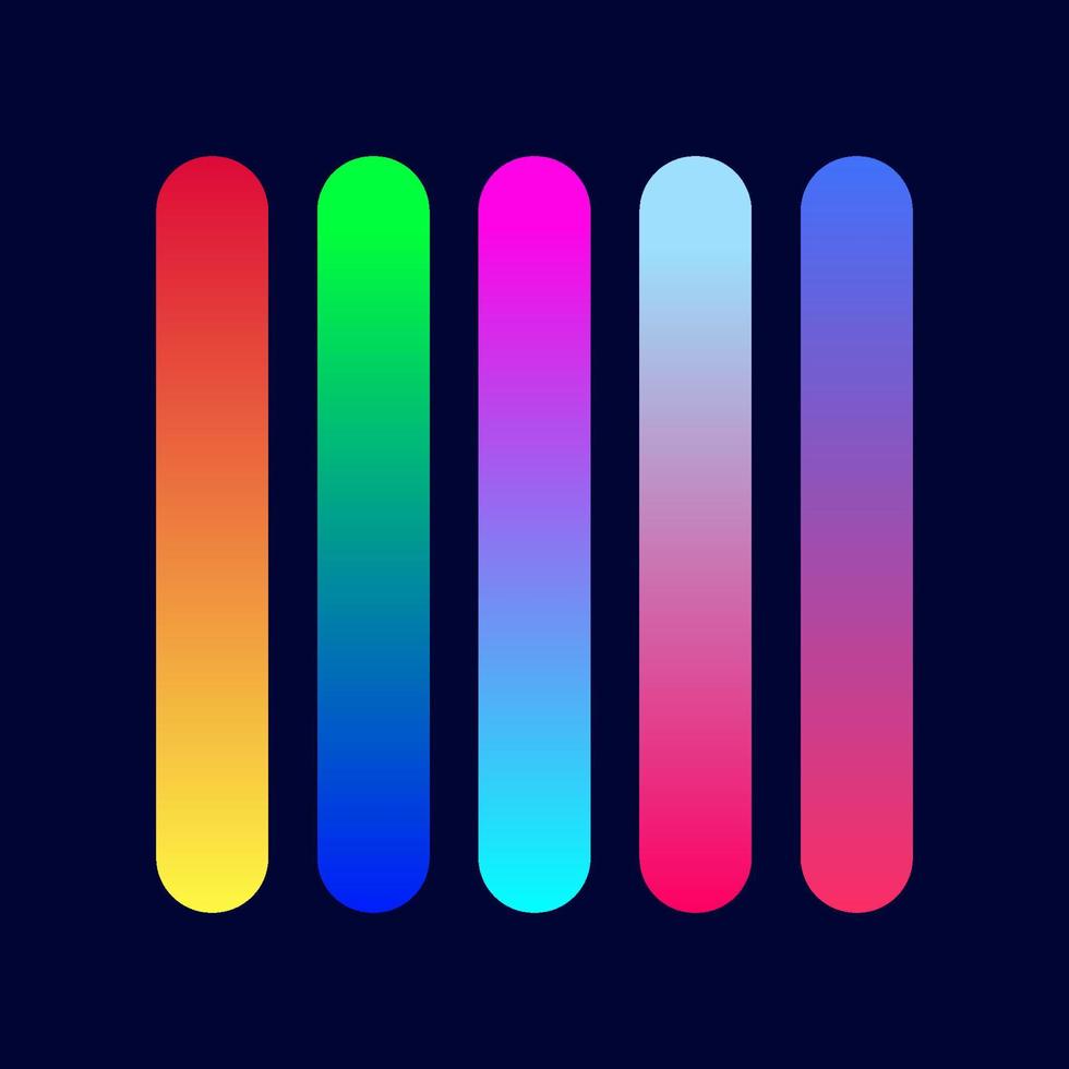 modern gradient color swatches vector set