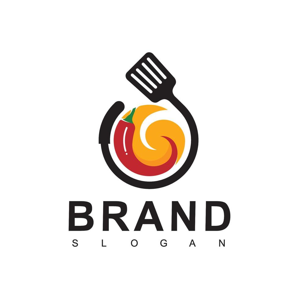 plantilla de logotipo de comida picante vector