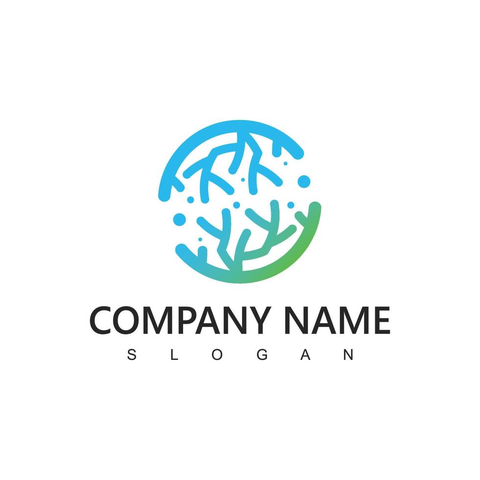 Coral Logo Template, Sea Under Water Icon vector