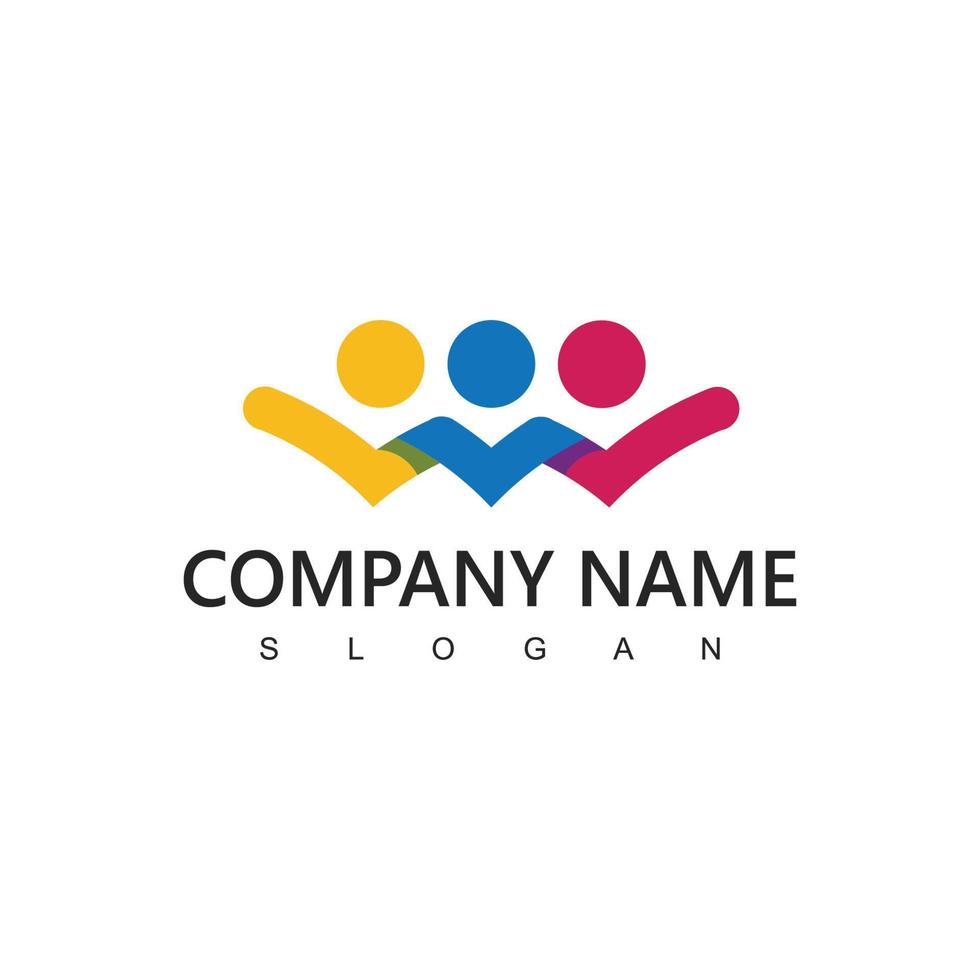 People Logo Template, Charity, Teamwork, And Social Media Network Icon vector