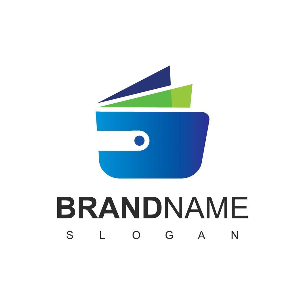 Wallet logo design template, Payment icon vector