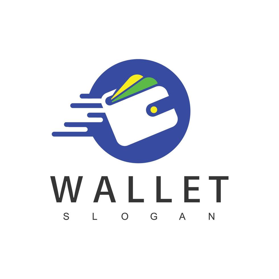 Fast Pay Logo Digital Electronic Transaction Concept Using Wallet Icon vector