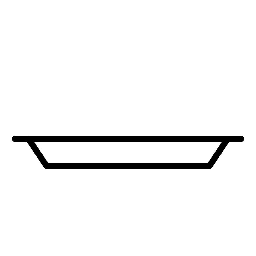 línea de icono de placa aislada sobre fondo blanco. icono negro plano y delgado en el estilo de contorno moderno. símbolo lineal y trazo editable. ilustración de vector de trazo simple y perfecto de píxeles