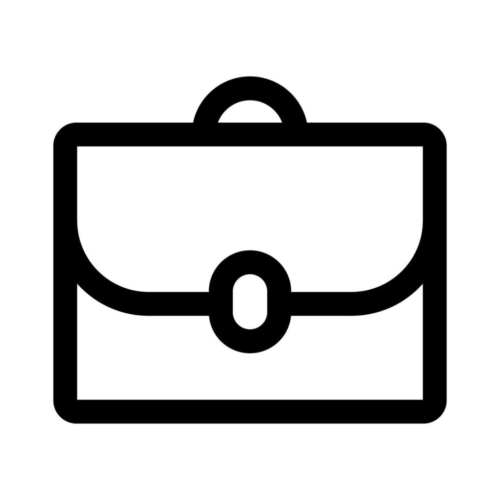 Business briefcase icon line isolated on white background. Black flat thin icon on modern outline style. Linear symbol and editable stroke. Simple and pixel perfect stroke vector illustration.