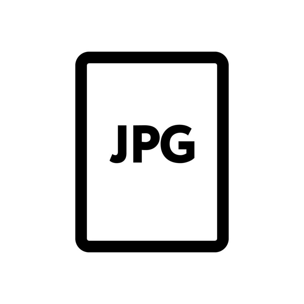 JPG file icon line isolated on white background. Black flat thin icon on modern outline style. Linear symbol and editable stroke. Simple and pixel perfect stroke vector illustration.
