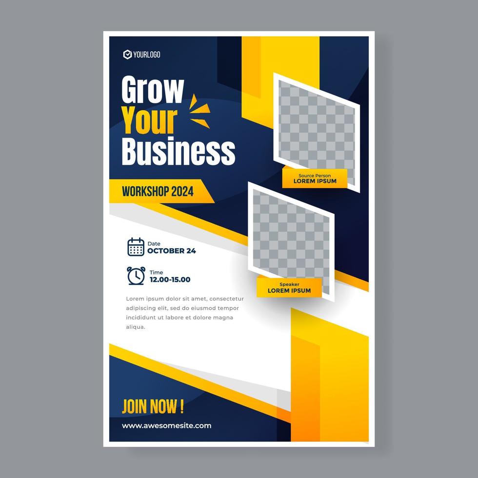 Business Workshop Poster Background vector