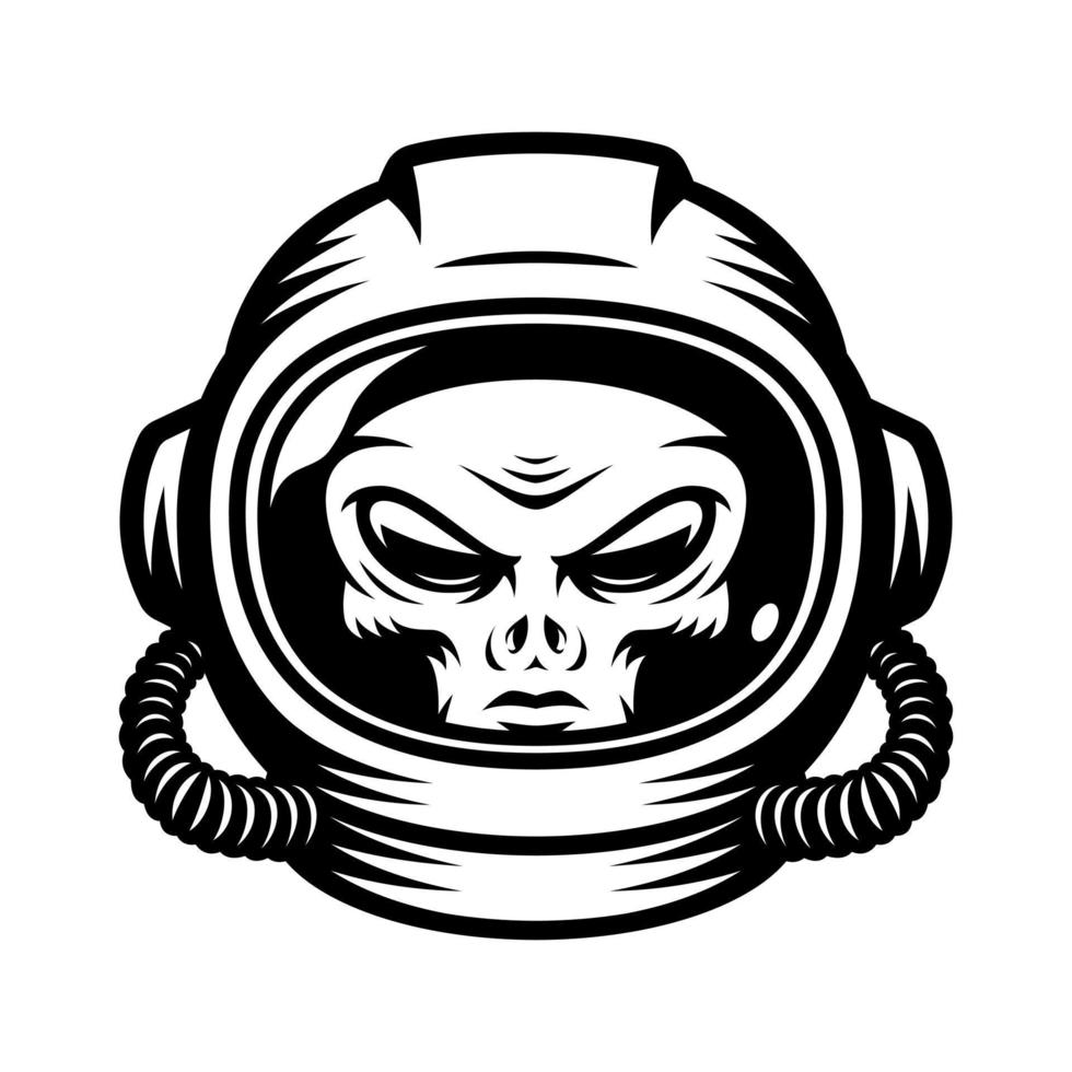 Alien in an astronaut helmet vector