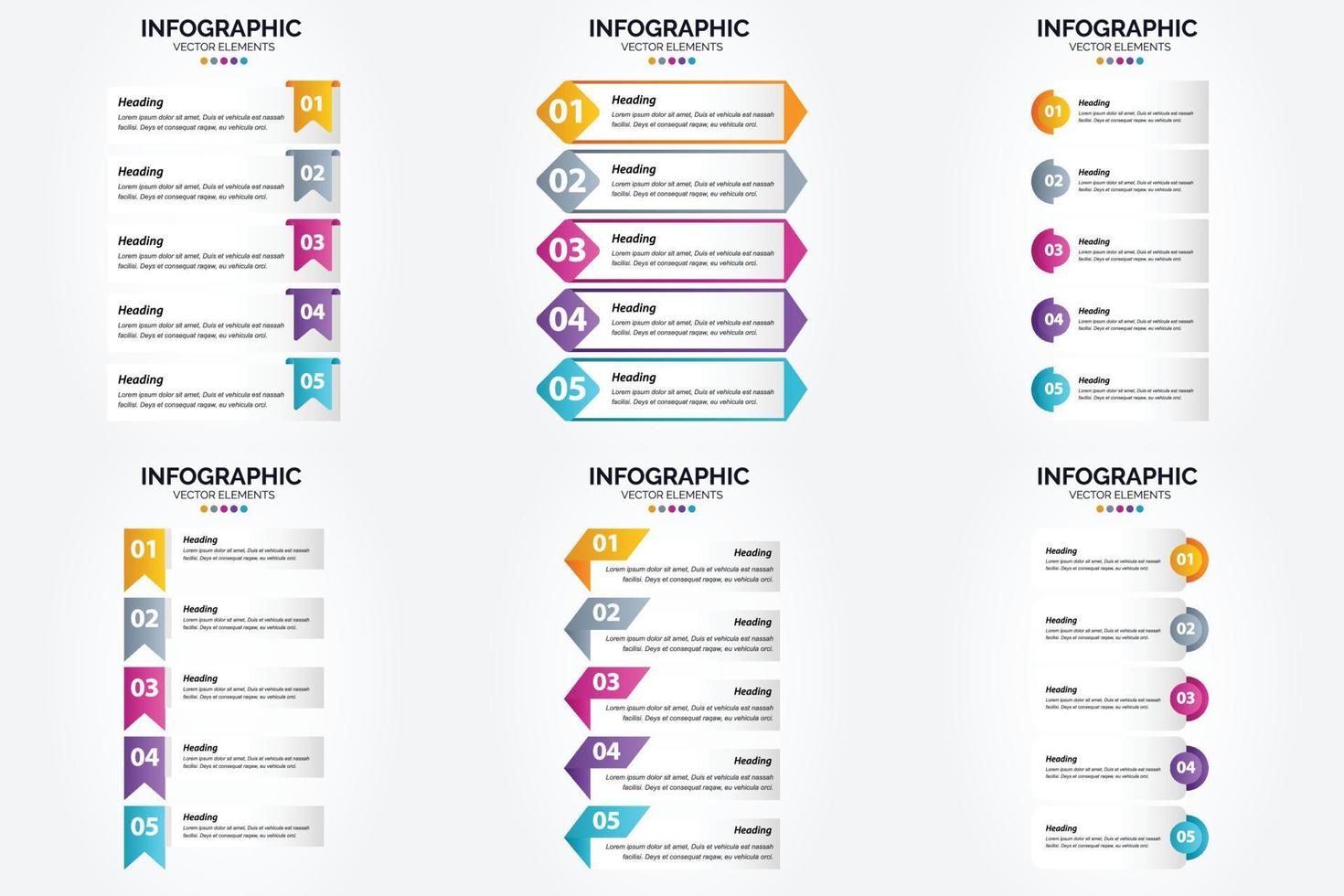 Use these vector illustrations to create eye-catching infographics for advertising. brochures. flyers. and magazines.