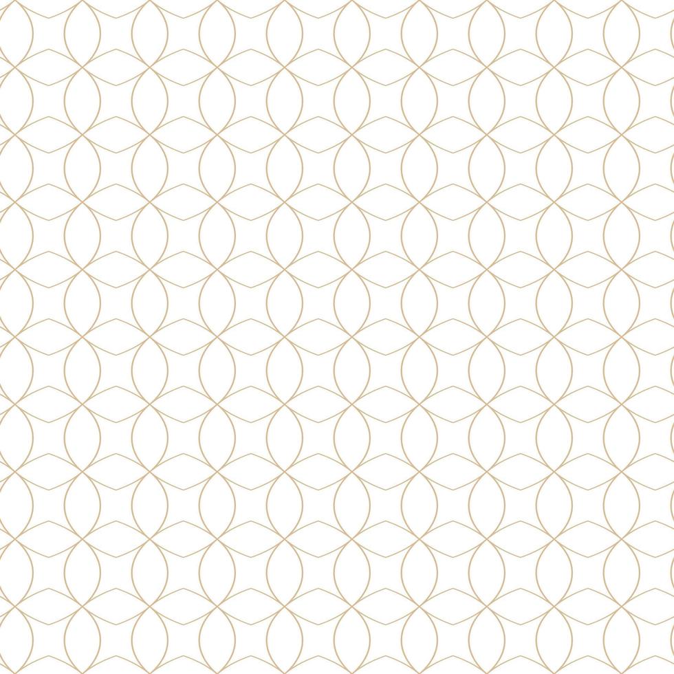 Geometric linear pattern, golden lines on a white background, interesting rounded lines and patterns vector