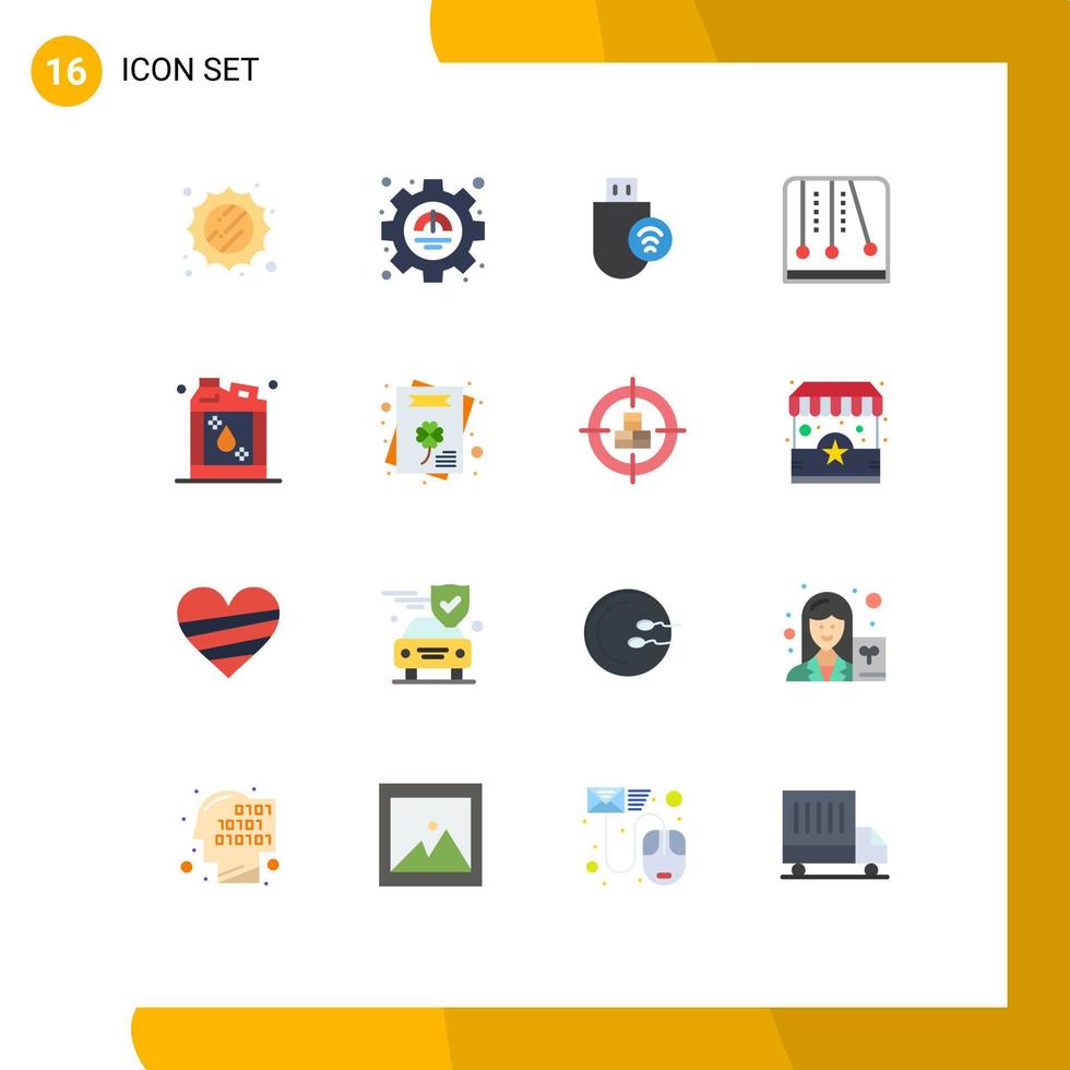 Stock Vector Icon Pack of 16 Line Signs and Symbols for flammable video game devices mechanics development Editable Pack of Creative Vector Design Elements