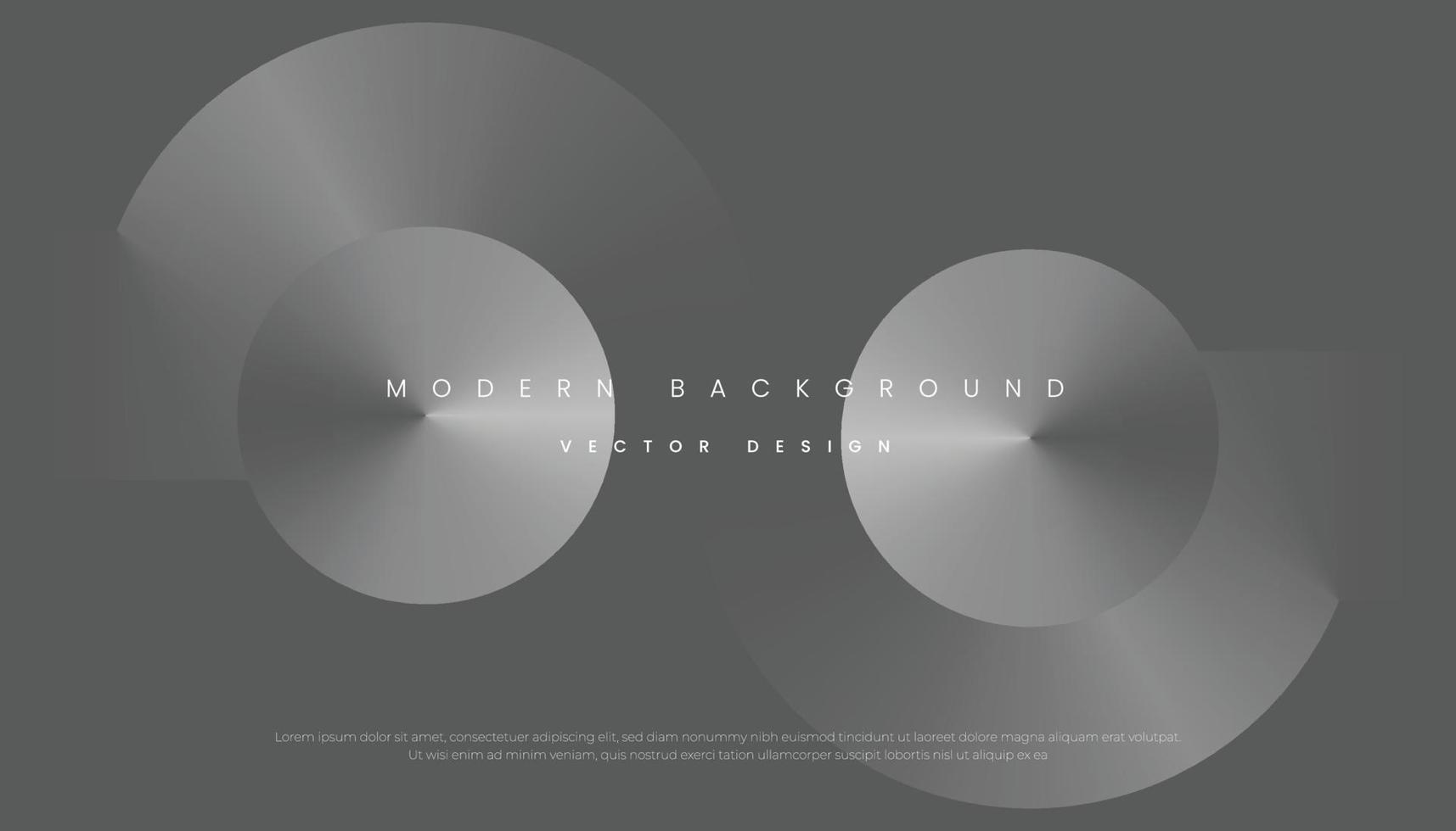 Abstract Modern Circle Grey Metal Background. Futuristic Geometric Shapes vector