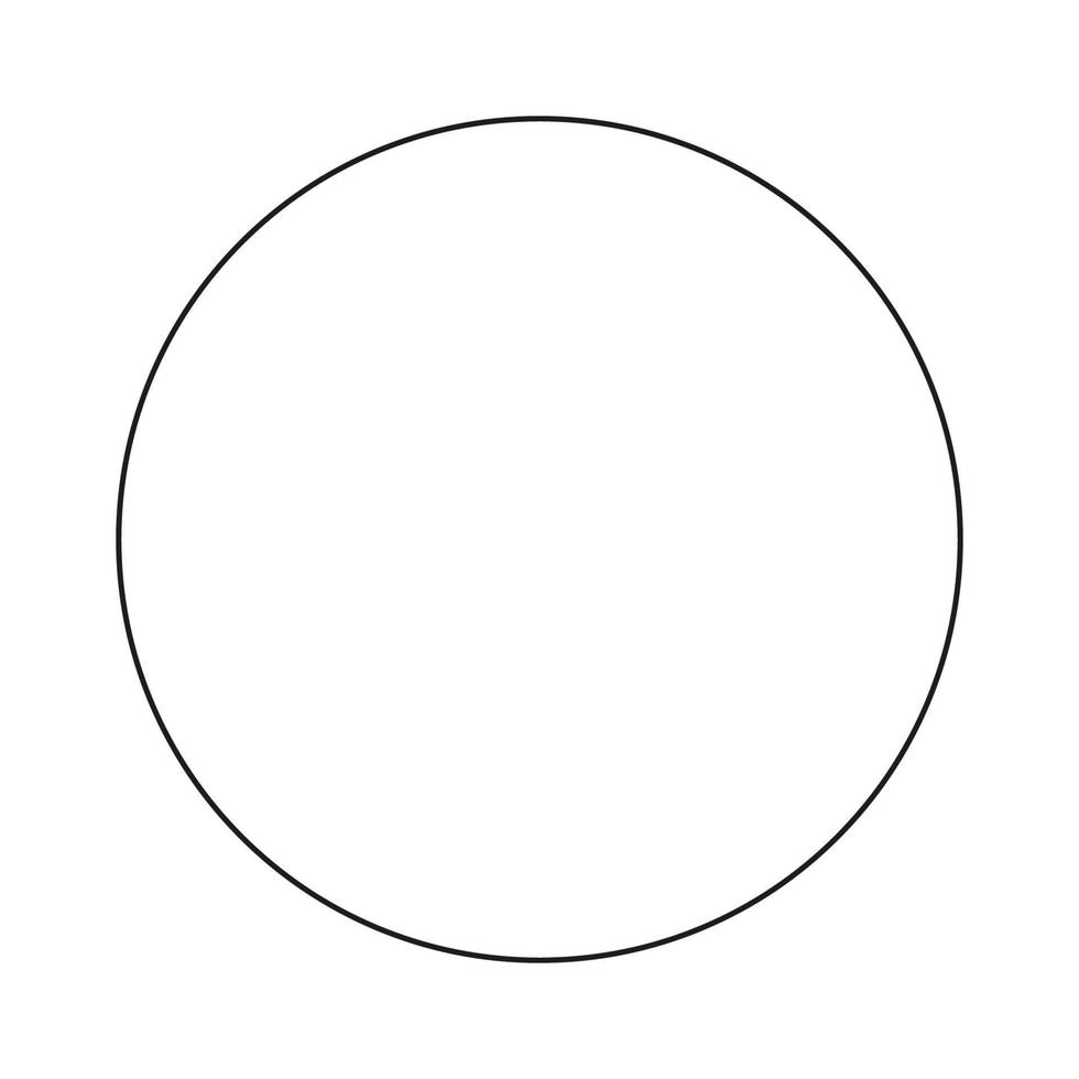 Circles isolated on a white background. Black thin outline graphics. Geometric shape. vector