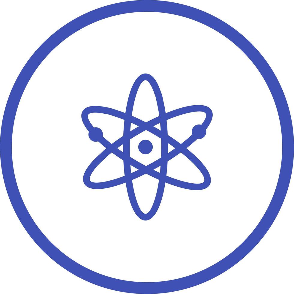 Unique Atomic Structure II Vector Glyph Icon