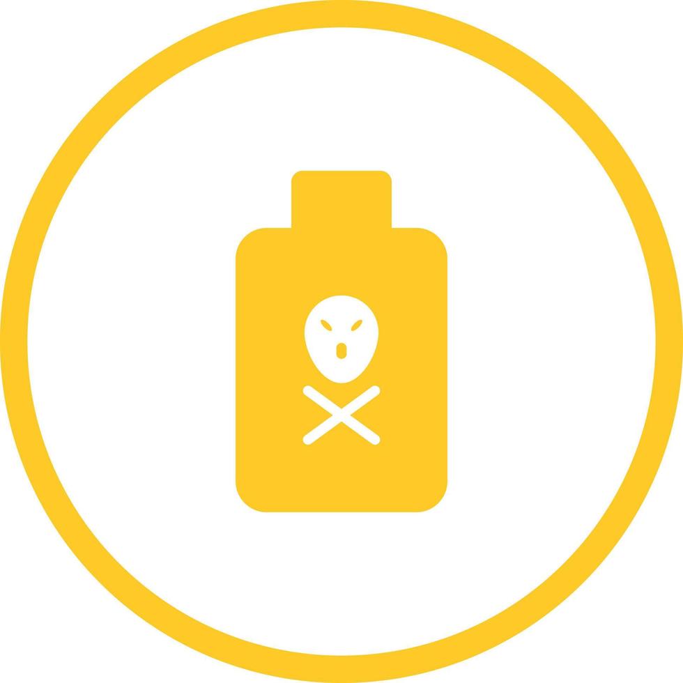 Unique Dangerous Chemical Vector Glyph Icon